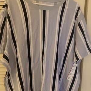 Original Use Striped Short Sleeve Tee in Black and White Size XXL